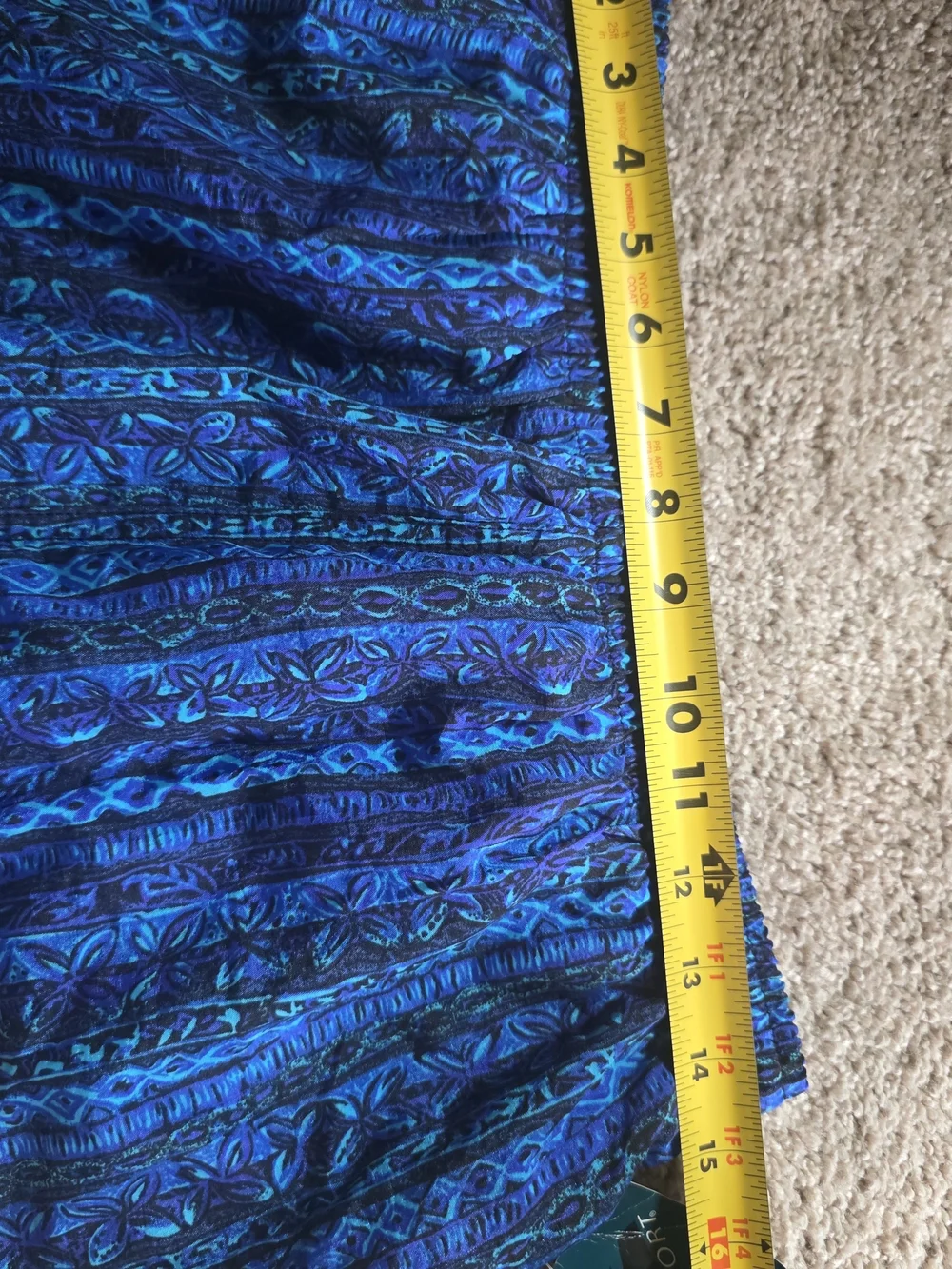 Vintage 90s Sport Swim Trunks Men's Blue Tribal Hawaiian Print Mesh Lined NWT M